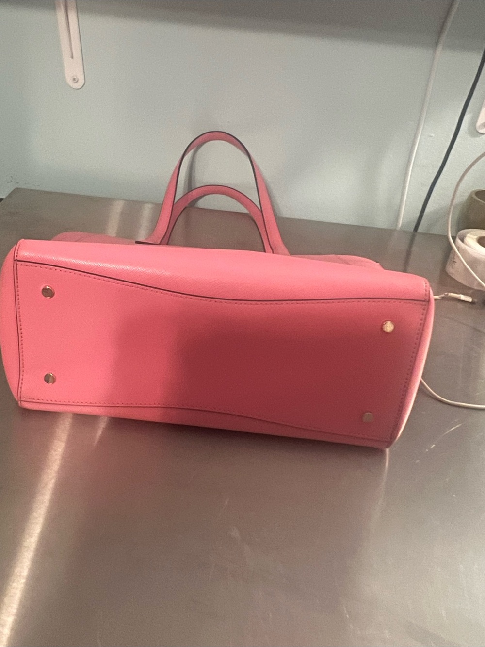 kate spade Pink Structured Leather Tote - Picture 6 of 6